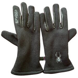 Spyder Black Leather Palm Gloves For Women Size 1 Pair Small